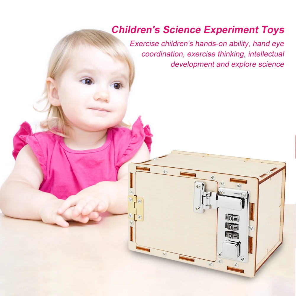 Kids DIY Mechanical Password Box Toy DIY Science Projects Experiment Toy