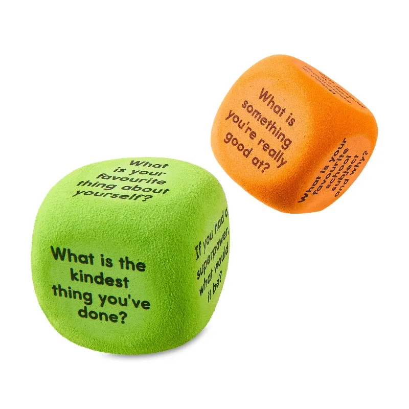 Conversation Dice Set, 8 Pieces, Foam, 48 Questions