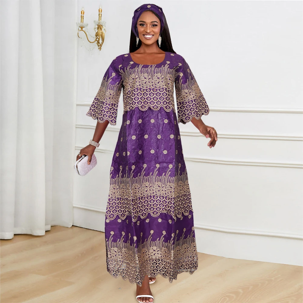 

H&D African Traditional Dresses Clothes For Woman Kanga Africa Clothing Dashiki Robe Africaine Fashion Evening Party Dress 2024