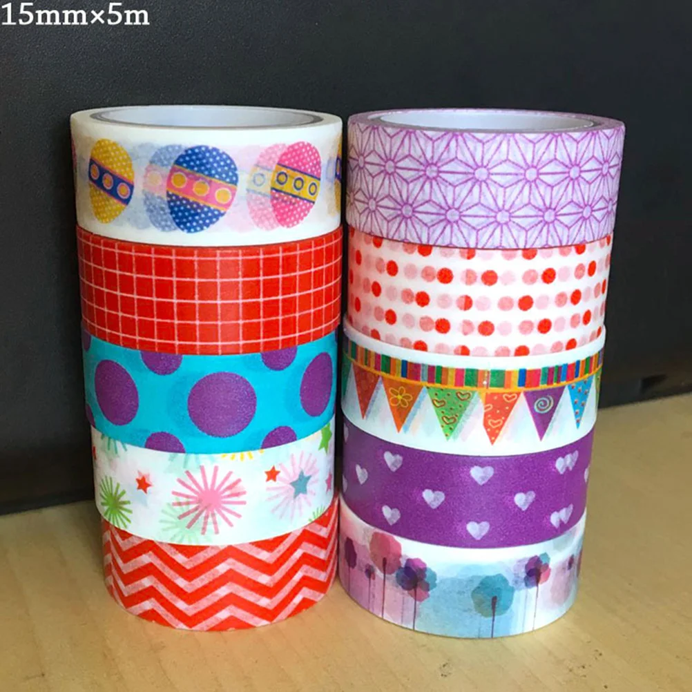 

6 Pcs Birthday Flag Stickers Planner Tape DIY Washi Masking Set Delicate Bunting Pattern