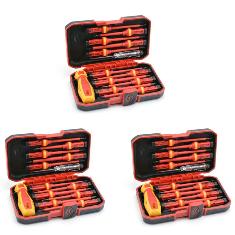 39 Pcs VDE Insulated Screwdriver Set CR-V High Voltage 1000V Magnetic Phillips Slotted Torx Screwdriver