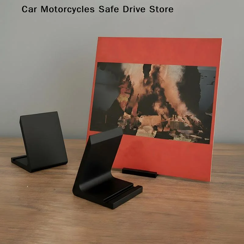 【CM】Desktop Vinyl Record Stand Record Player Holder Minimalist Display Rack Ideal For Office And Home Living Room Display