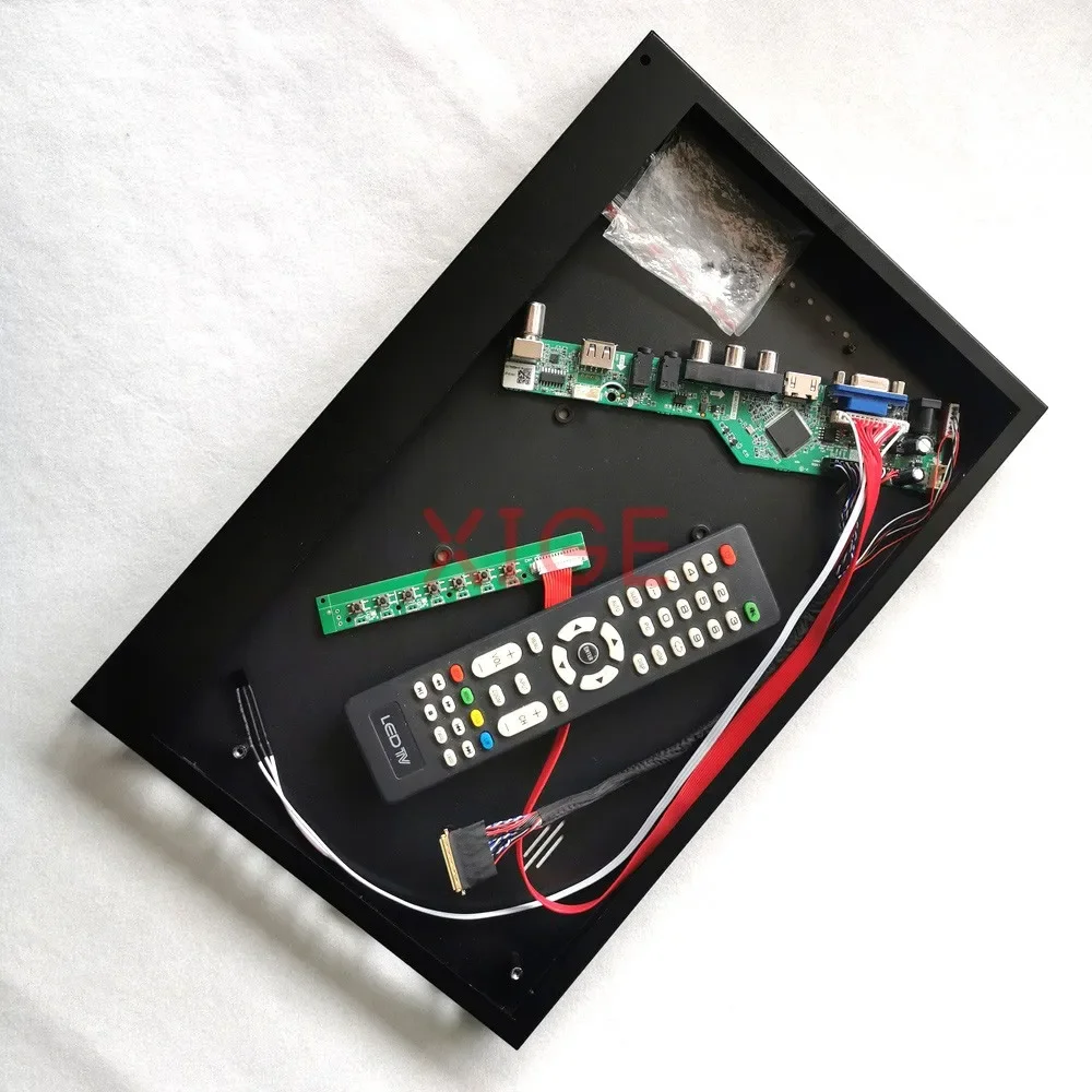 Metal Case&Driver Controller Board Fit B156XTN02/B156XTN03 TV Analog Signal Kit USB+AV+HDMI+VGA 1366*768 LVDS 40-Pin Panel 15.6