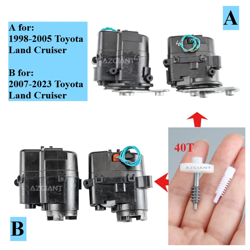 For Toyota Land Cruiser 1998-2005/2007-2023 Electric Rear View Reversing Mirror Folding Actuator Module&Gear Assembly 40T