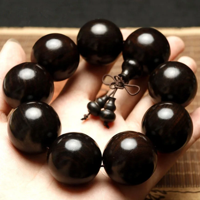 Rosewood bracelet ebony 3.0 ebony purple sandalwood holding 2.5 rosary Buddha bead bracelet black rosewood