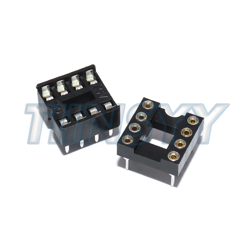 20pcs 8 Pins 2.54MM DIP-8 Round Hole Square hole DIP DIP8 IC Sockets Adaptor Solder Type IC Connector