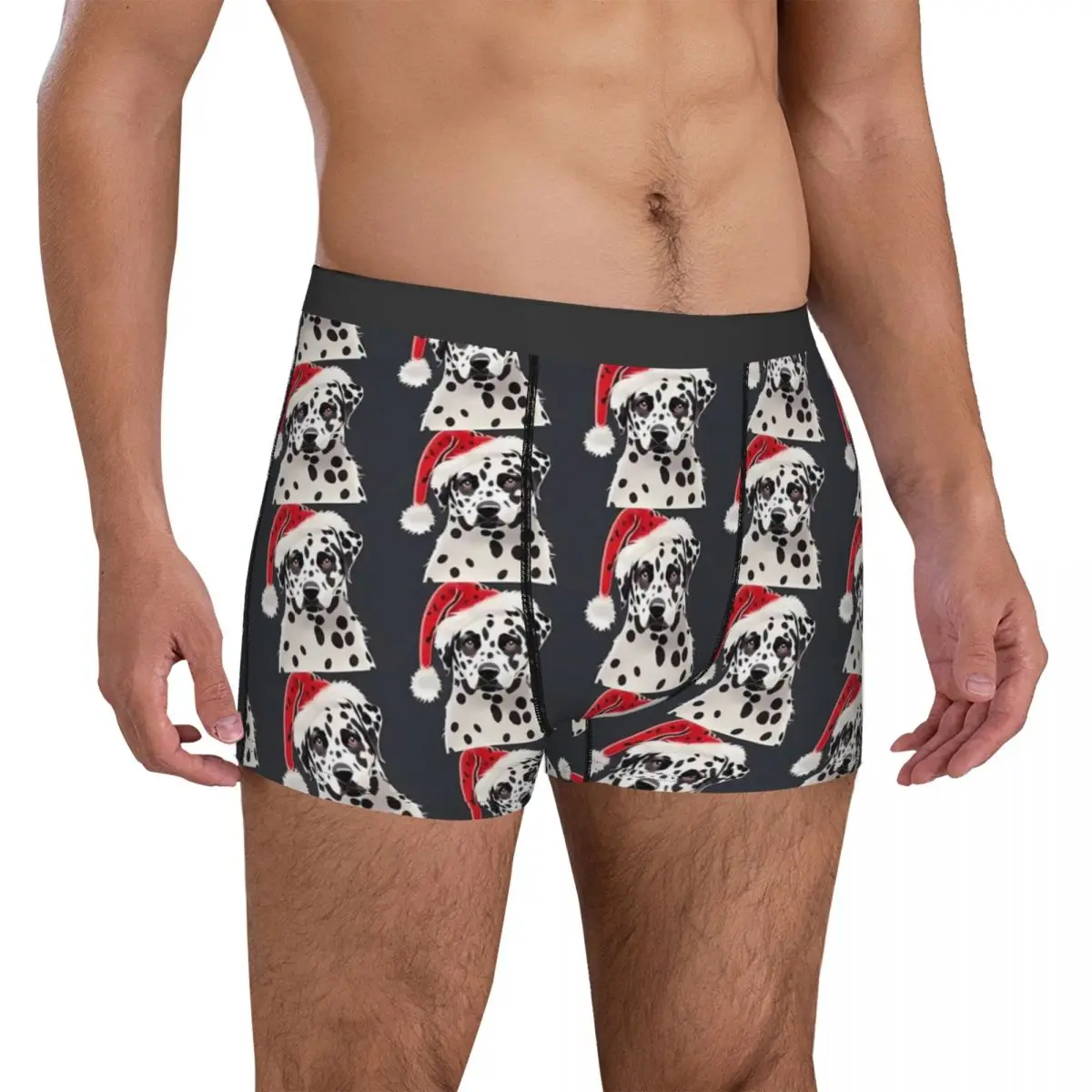 Christmas Dalmatian Underwear Animal Lovers Men's Panties Printing Elastic Boxer Shorts Hot Shorts Briefs Plus Size