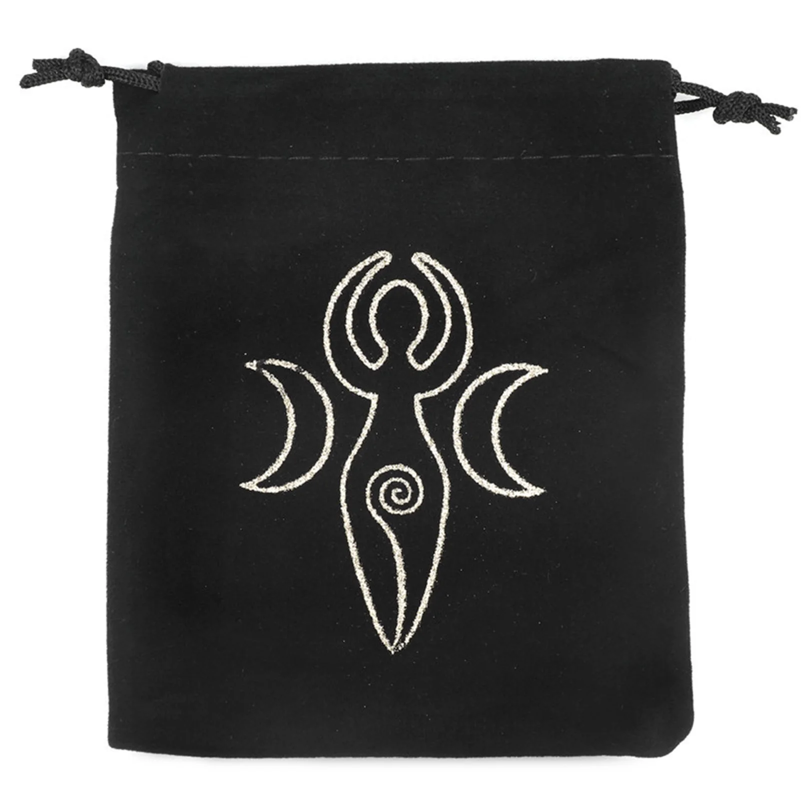 Tarot Card Storage Bag 4.0x4.7 Inches Tarot Cards Drawstring Bag Velvet Tarot Rune Bag Card Board Game Embroidery Drawstring Bag