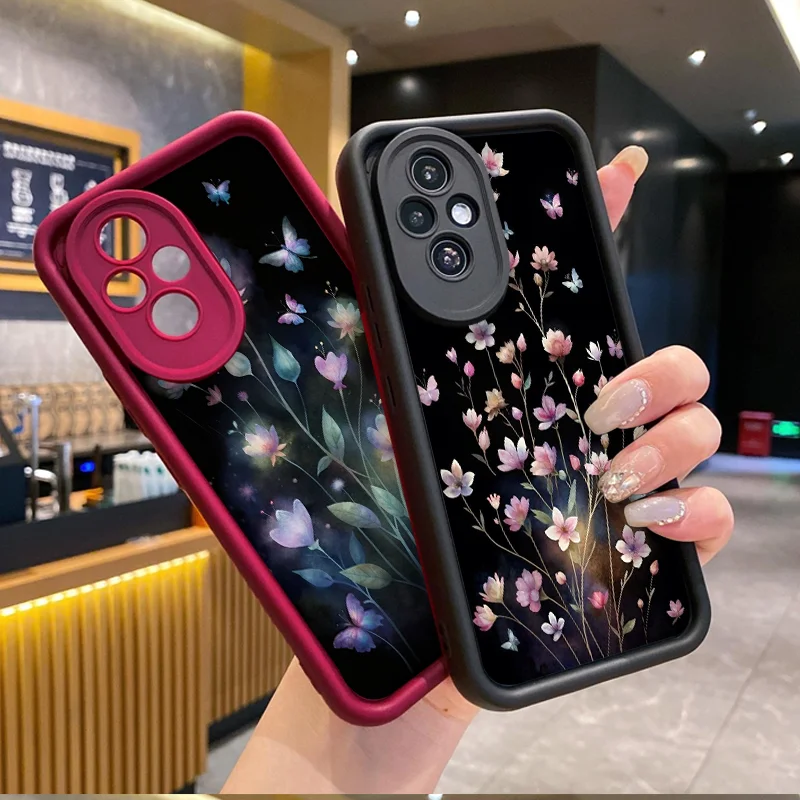 خمر الأزهار الفن فراشة زهرة نمط جراب هاتف ل OnePlus 10 R 11 12 Nord 2 3 4 CE3 CE4 CE5 لايت ACE2 ACE3 لينة يغطي