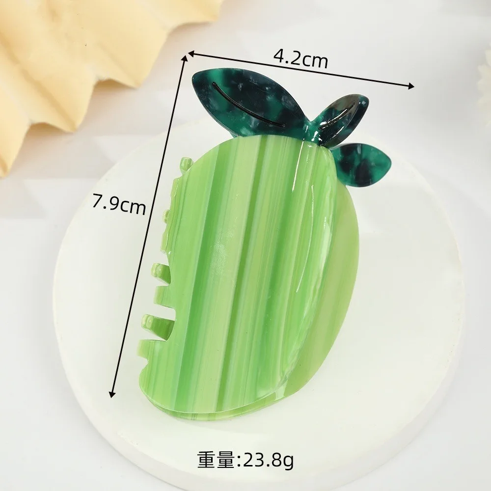 جديد الصيف الفاكهة سلسلة خلات مشبك شعر حجر الراين الفراولة المانجو مخلب كليب كراب مقاطع الشعر للنساء الفتيات إكسسوارات الشعر