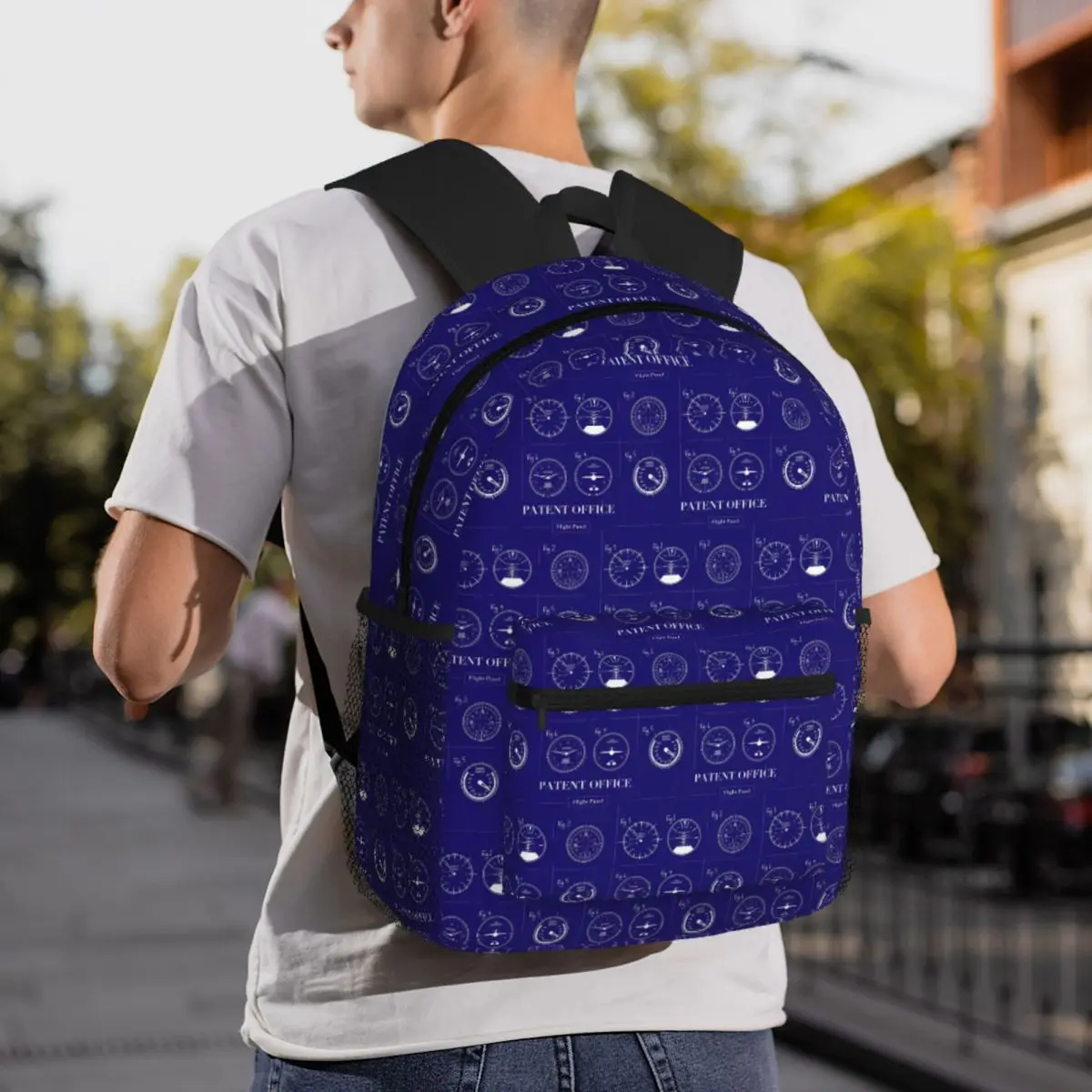 Pilot Top Airplane Six Pack Flight Instruments Backpack Student BookBag Kids School Bag Computer Shoulder Bags for Boys Girls