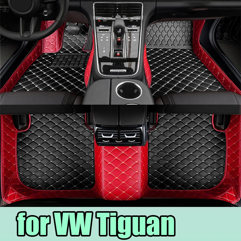 Floor Mats For VW Tiguan Allspace AD BW 2017~2022 Waterproof Carpet Car Floor Mat Tapis Voiture Car Accessories Interior