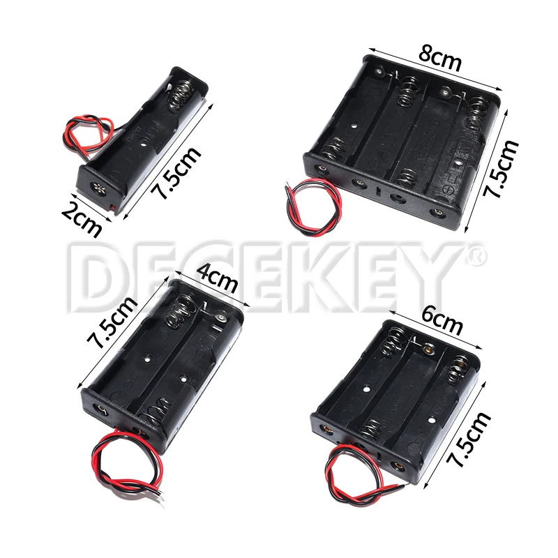 1pc 18650 3.7V Parallel 1/2/3/4/18650 Battery Holder 18650 Storage Box Case 18650 Parallel Battery Box 3.7V
