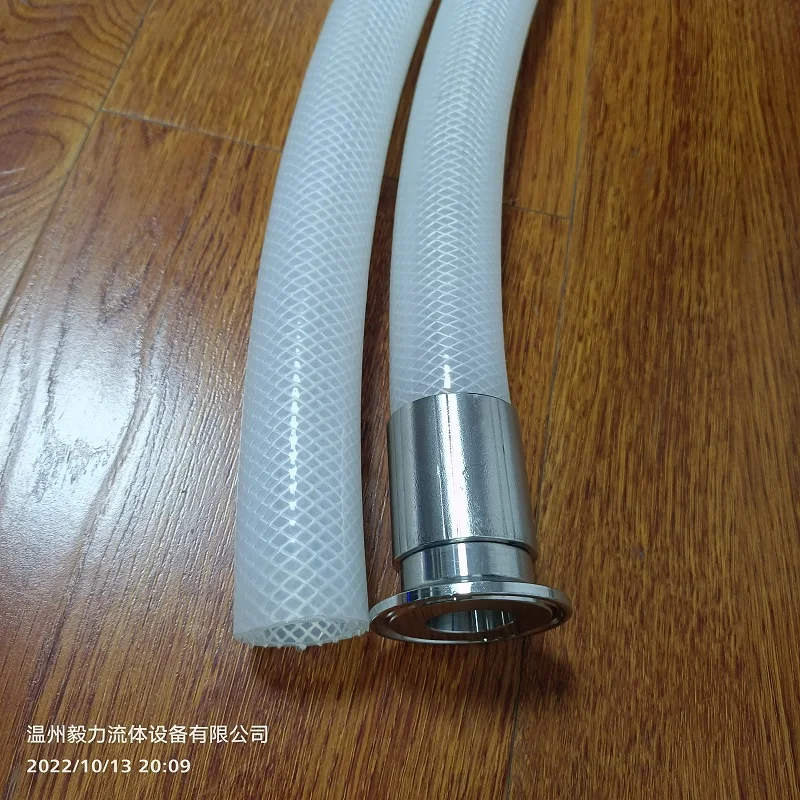 Food Grade Transparent Silicone Woven Tube Quick Fitting and Compression Joint Assembly with High and Low Temperature Resistance