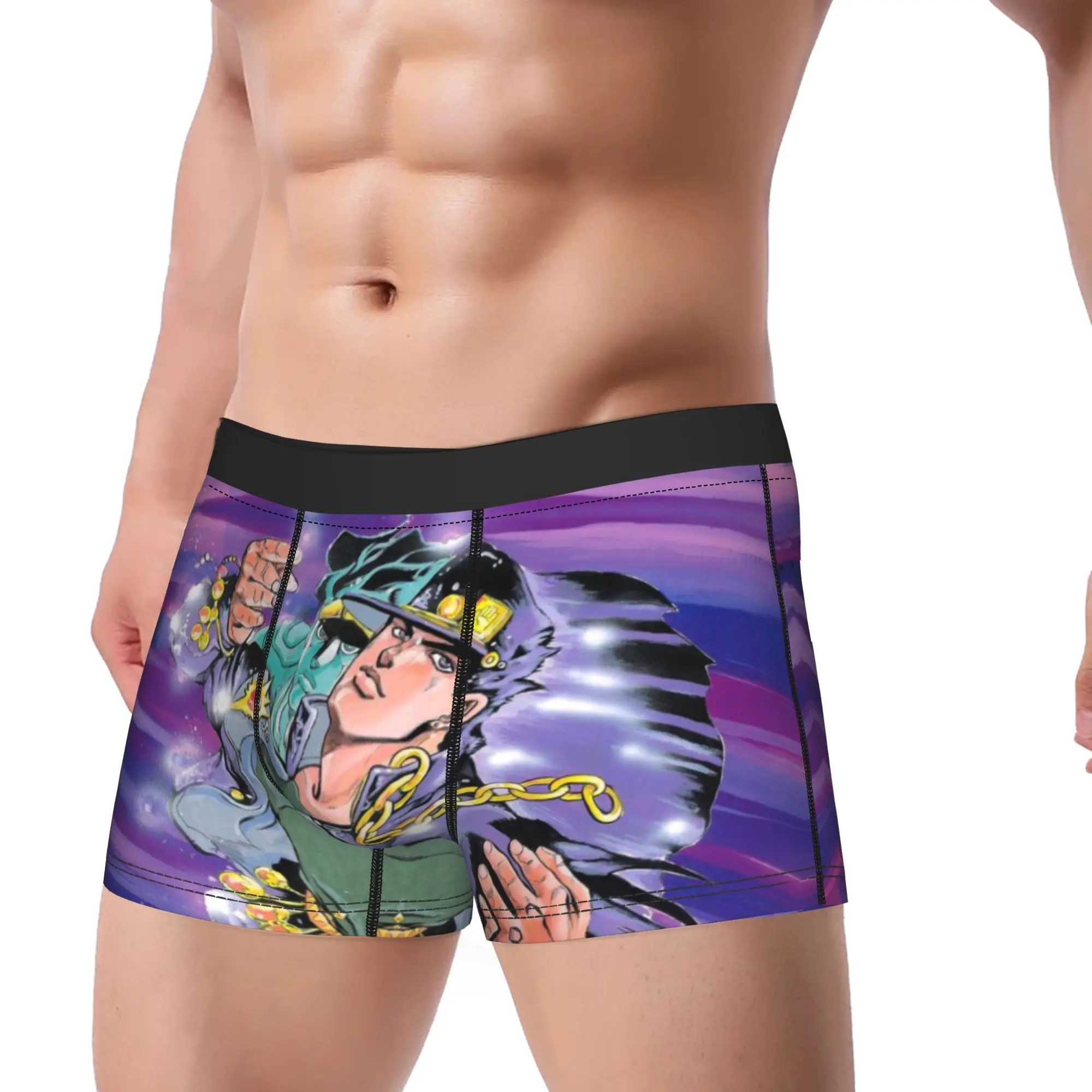 Bizarre Art Portrait JoJo's Bizarre Adventure Underpants Homme Panties Man Underwear Print Shorts Boxer Briefs