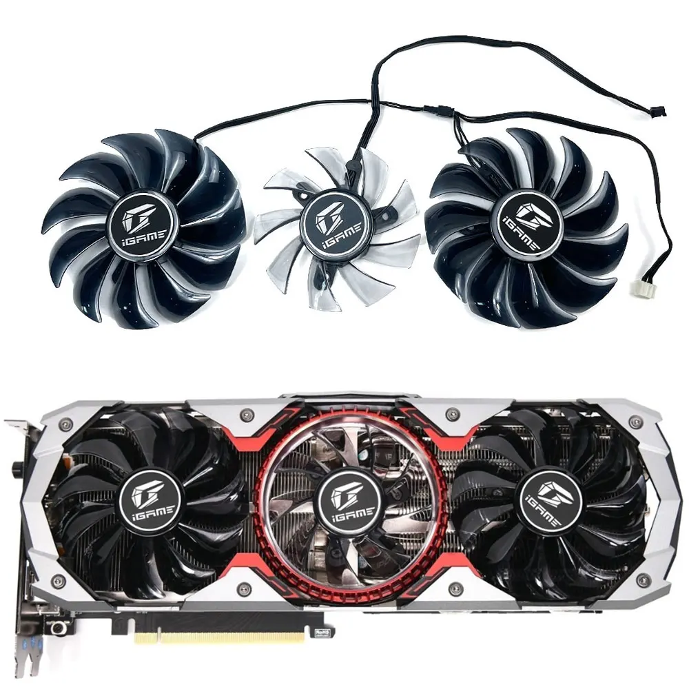 

iGame RTX 2080Ti Advanced GPU Fan，For Colorful iGame RTX 2080Ti、2080、2070、2060、GTX 1660 Advanced Video card cooling fan