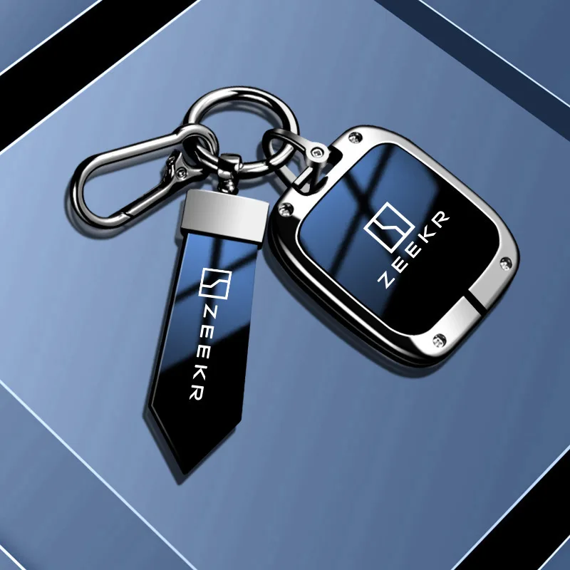 سبائك الزنك سيارة الذكية مفتاح بعيد حافظة كاملة غطاء حامي حامل شل ل Zeekr 001 X السيارات سلسلة المفاتيح بدون مفتاح الملحقات