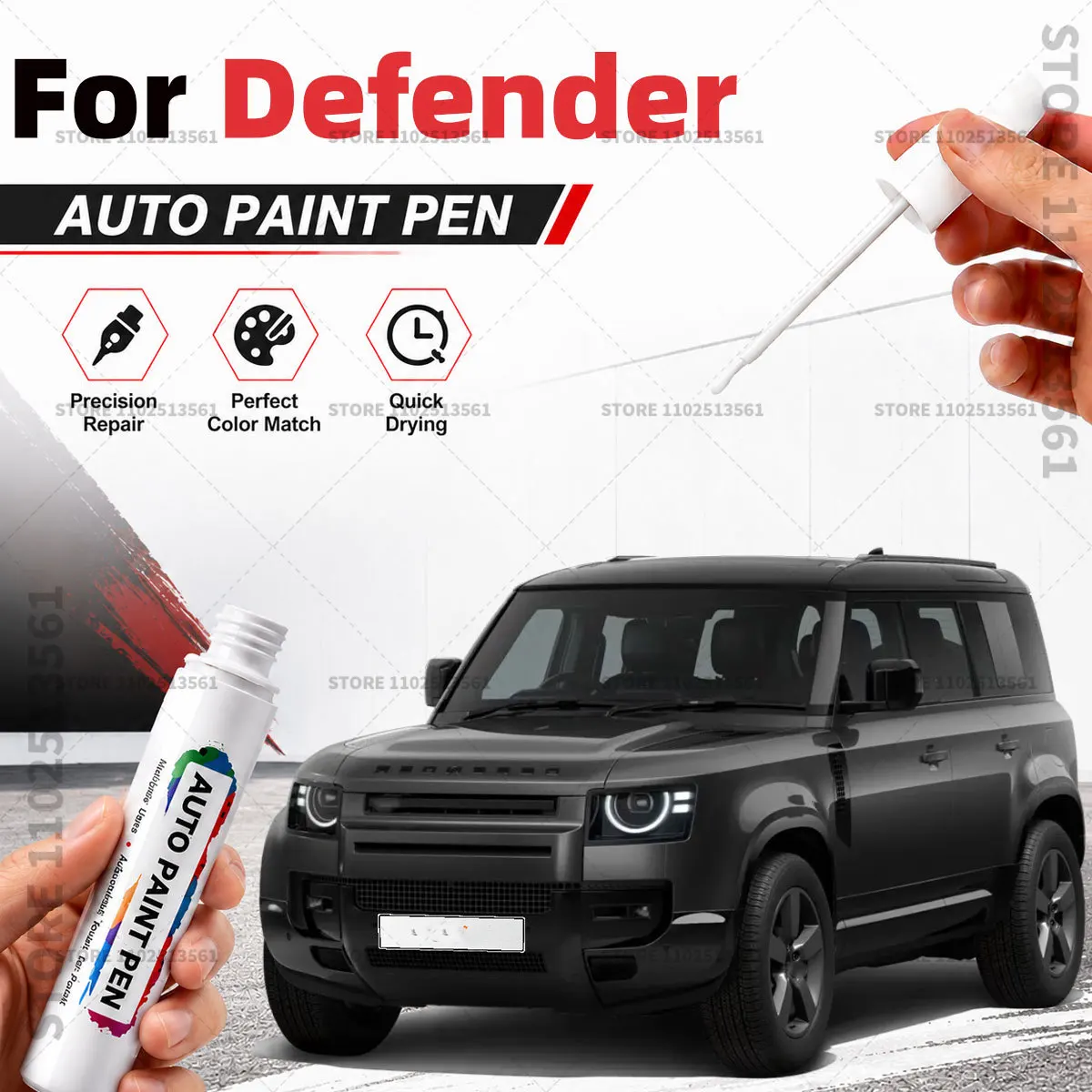 Car Paint Repair Marker Pen Quick Dry Scratch Remover Touch Up Coating Pen For Auto Accessories For LAND ROVER Defender White