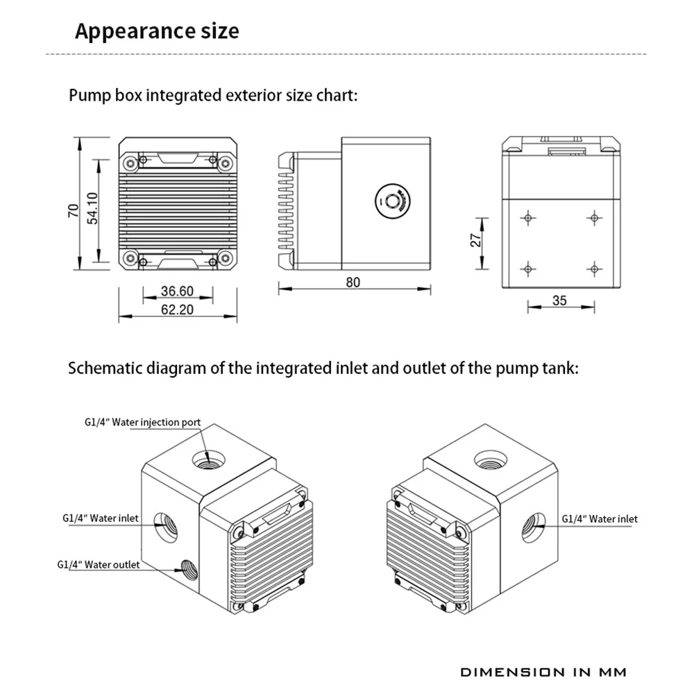 Pompa wodna Barrow 17W DDC, wysokość podnoszenia 6 metrów, 960L/H, sterowanie ręczne / PWM z podwójną regulacją prędkości, zintegrowany zbiornik serwerowy Combo SPB17-TP