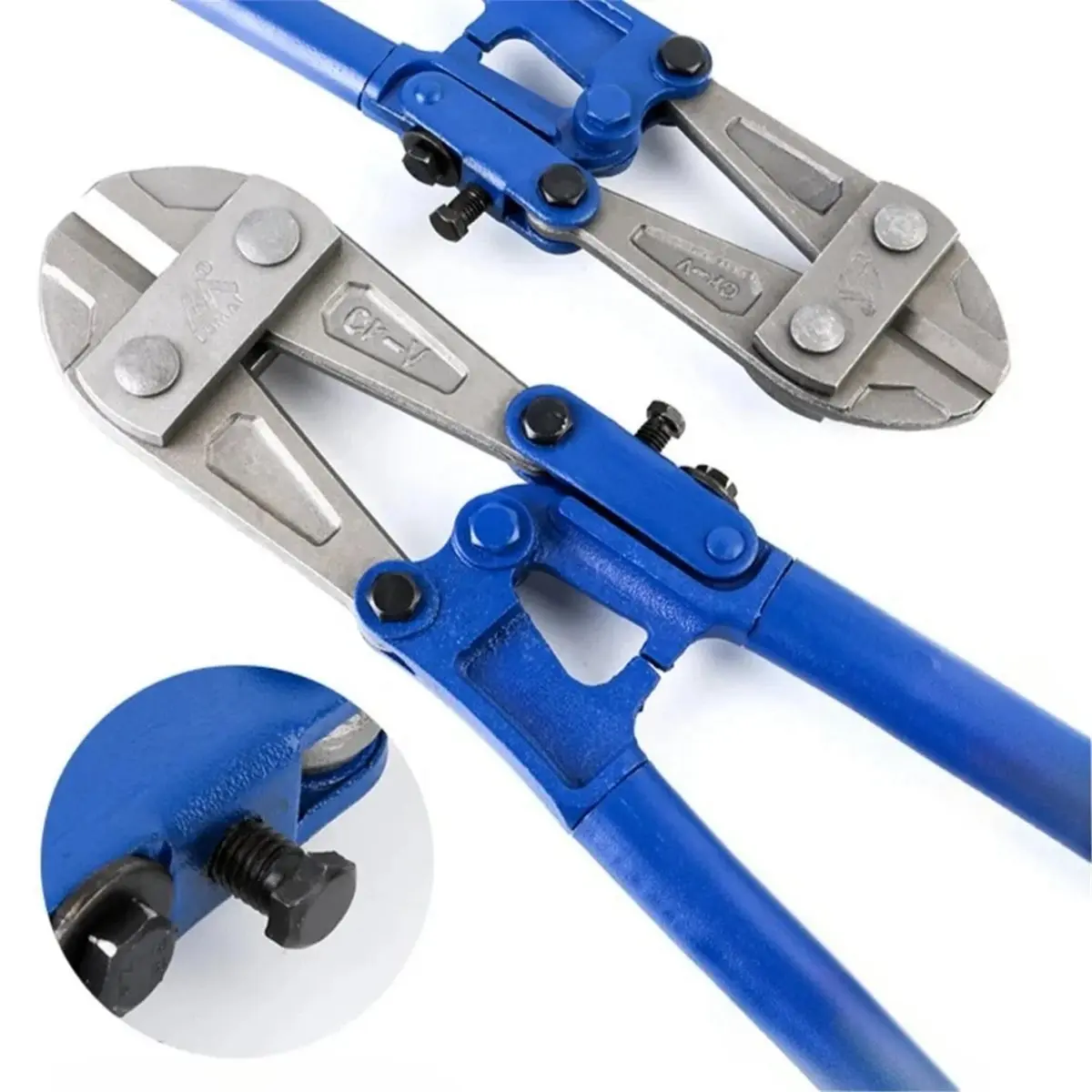 STOCK-14 Inches Bolt Cutters Wire Cutting Pliers Multifunction Flat Nose Cut Steel Cables Clippers Heavy Duty Hand Tool