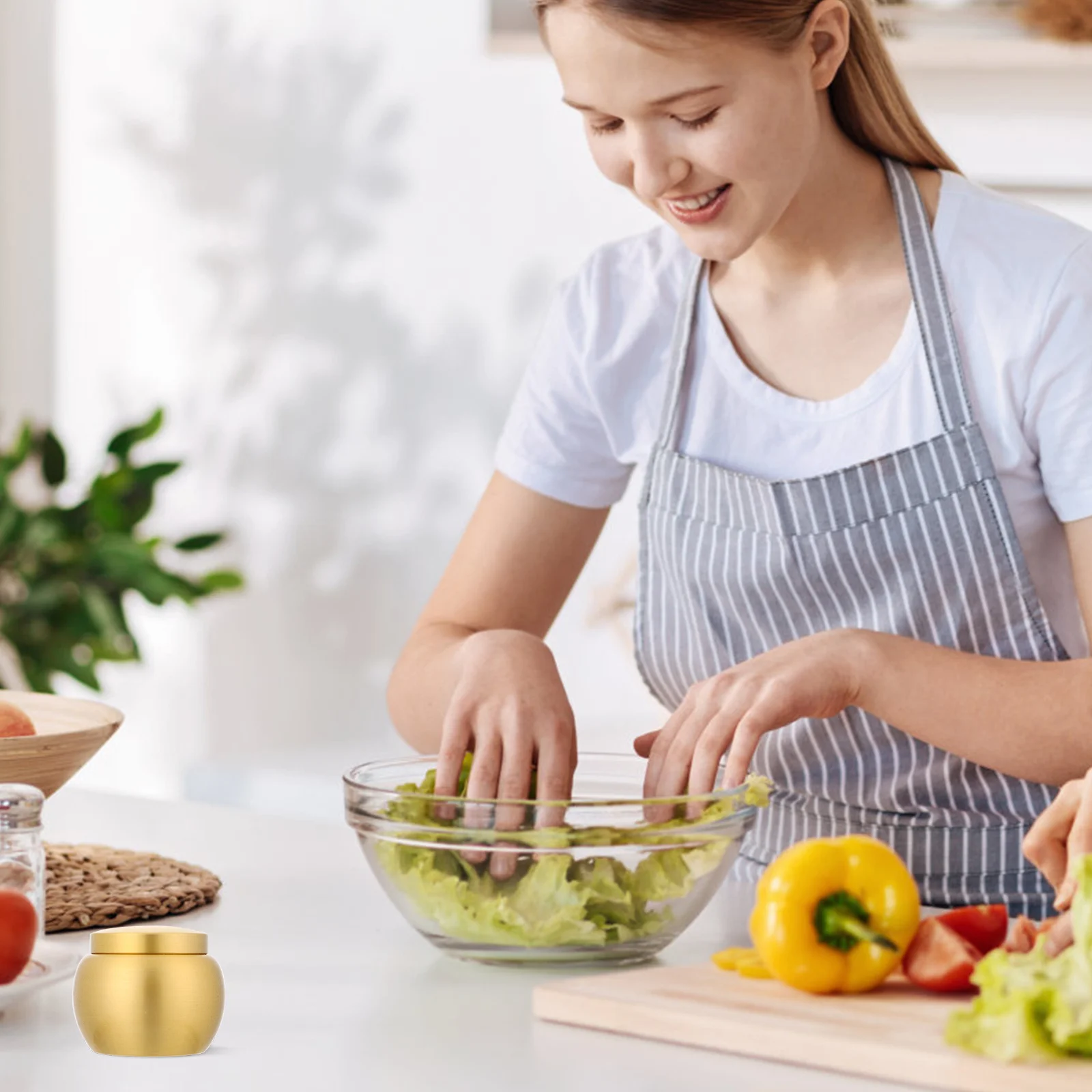 

1Pcs Copper Powder Jar Mini Airtight Sealed Container for Tea Incense Storage Creative Home Decoration Small Copper Canister