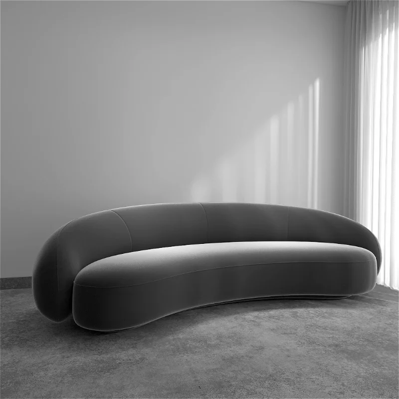 Luxury Stretch Velvet Soft Sofa Curved Nordic Modern Design Lounge Loveseat Sofa Adults Sofas Para El Hogar Household Items