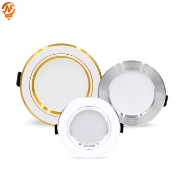 Led downlight 5w 9 led painel de luz 12 15 18 recesso para baixo luz redonda luz teto ac 220v 230v holofote iluminação interior