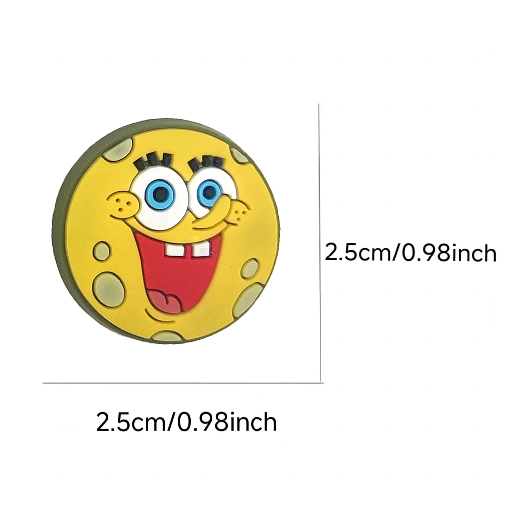 1-100 قطعة MINISO الكرتون الإسفنج سلسلة بولي كلوريد الفينيل إكسسوارات الأحذية صالح الأساور ثقب النعال الديكور DIY بها بنفسك إكسسوارات الأحذية للهدايا