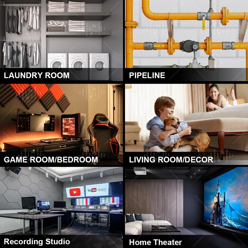 Imagem -05 - Isolamento Acústico Acústico Painéis à Prova de Som para Paredes Auto-adesivo Isolamento Acústico Estúdio Recoring Parede Protetora Adesivo Decoração