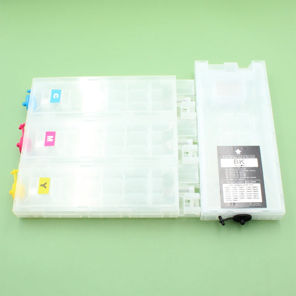 Black 600ML Empty Refillable Ink Cartridge For EPSON WF-C5790 WF-C5710 WF-C5290 WF-C5210 C5290 C5790 C5210 without chip