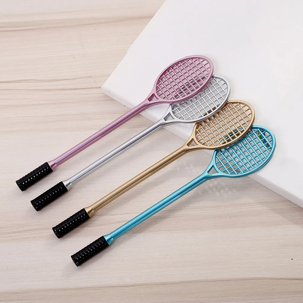 

0.5mm Fine Point Black Ink Badminton Racket Gel Pen Student Stationery Gift Drawing Writing Marking Office Use