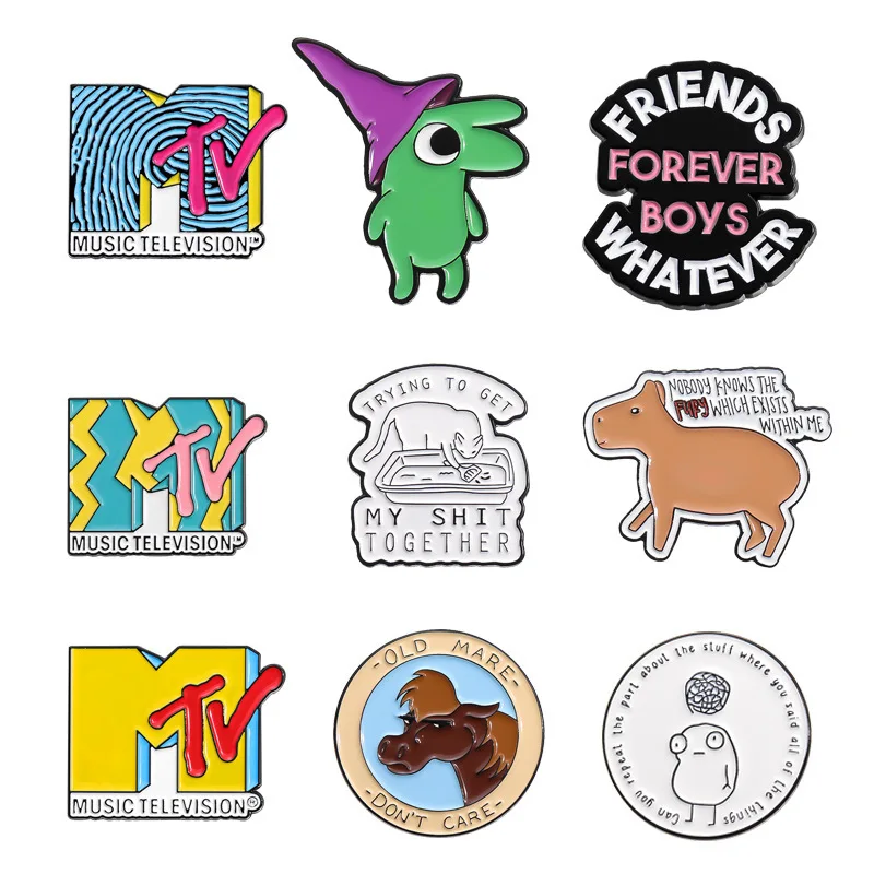 الإبداعية بروش مجموعات الكرتون الموسيقى التلفزيون مضحك ليتل الوحش الحيوان رسائل باتن شارات الملابس أكياس التلبيب دبابيس مجوهرات هدايا