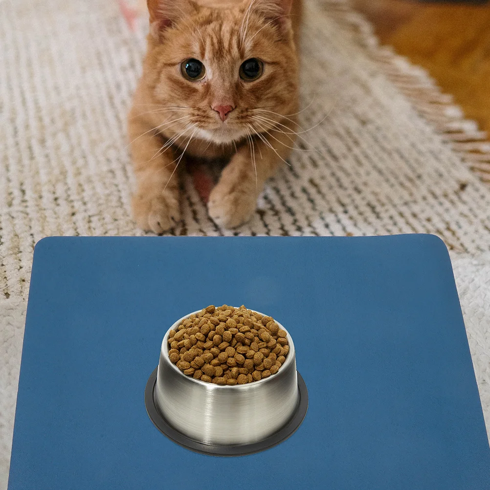 

Absorbent Pet Feeding Mat Diatomite Dog Cat Bowl Food Water Placemat Thick Durable Floor Protector Reusable Pet Feeding Mat