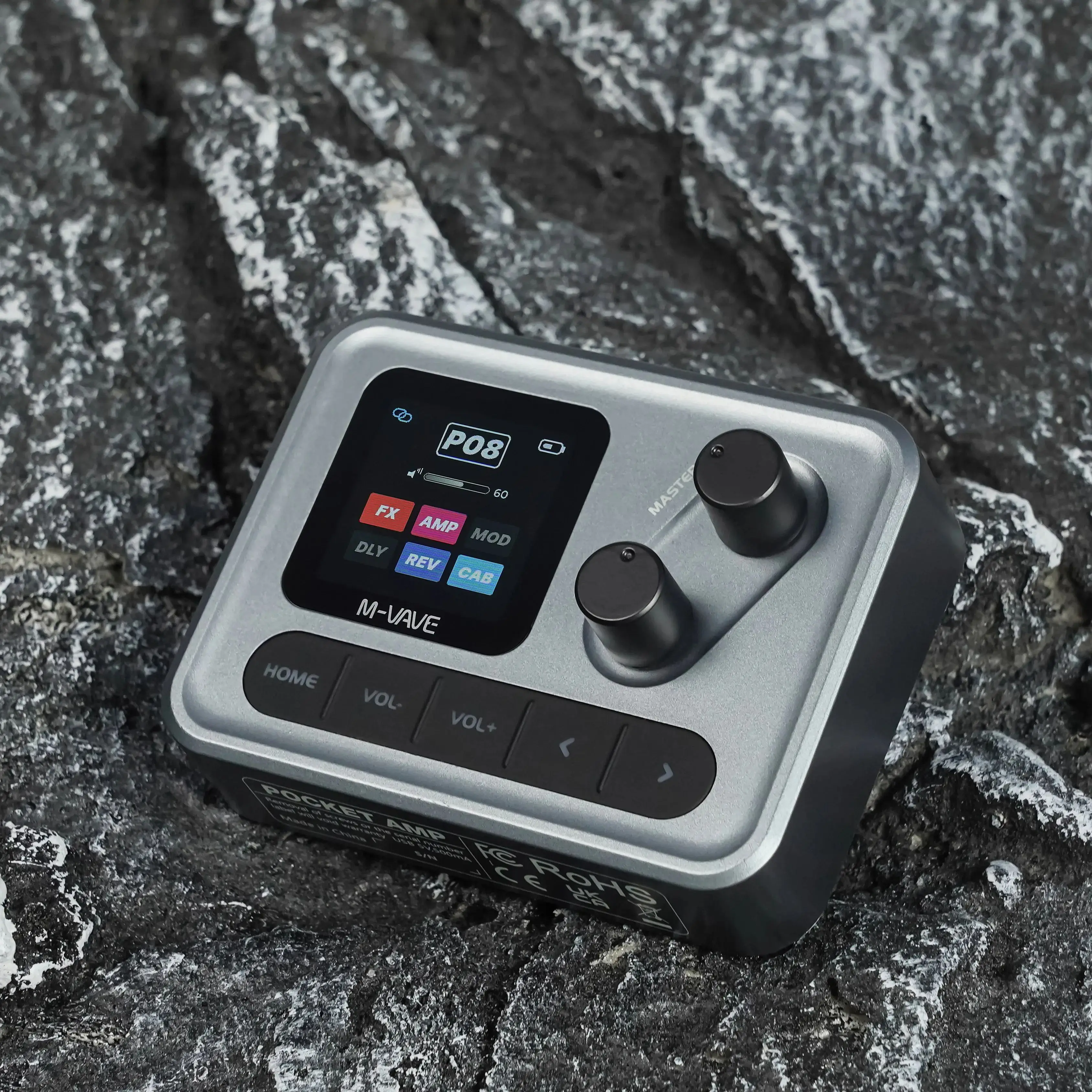 M-VAVE mini amplificador de baixo de guitarra com 1.54 "lcd colorido controle de aplicativo multi-função processador de efeitos de mesa amplificador de bolso para músicos