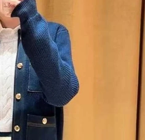 

2025 женское осенне-зимнее новое стильное пальто, вязаное пальто с длинными рукавами и карманами, женская зимняя теплая одежда, повседневный кардиган