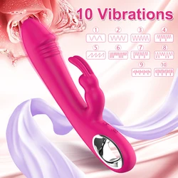 Vibrador Vibrador Coelho para Mulheres, Vibradores Poderosos Ponto G, Estimulador do Clitóris do Mamilo, Brinquedos Sexuais Femininos, Masturbador Adulto, Mercadorias