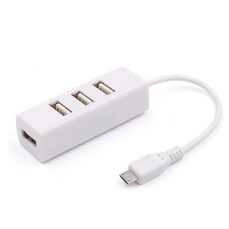 USB splitter OTG HUB micro2.0USB hub 4-port splitter (white and black randomly shipped)