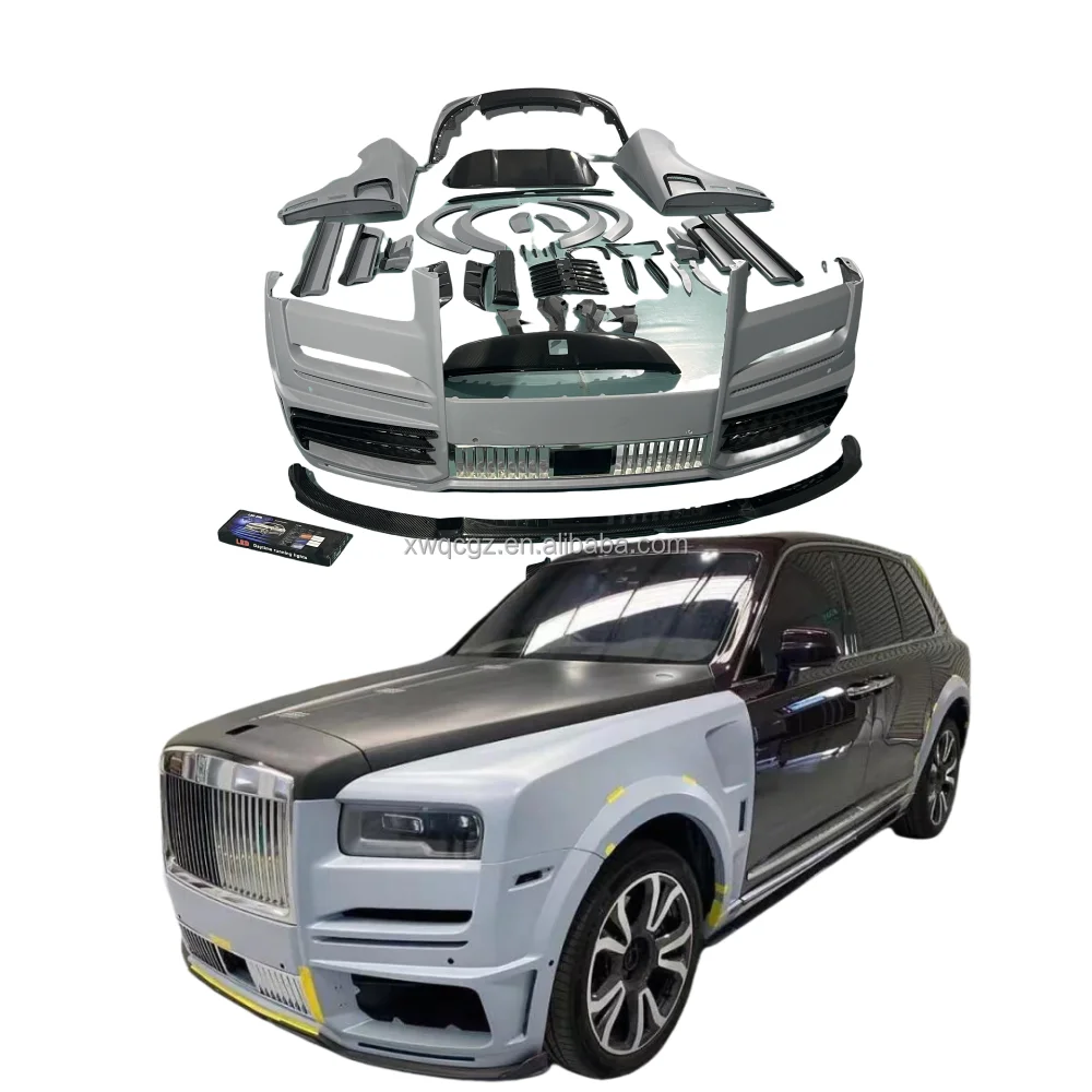 For Rolls-Royce Cullinan upgrade MSY style dry carbon fiber body kit front and rear bumpers hood wide fenders rear spoiler