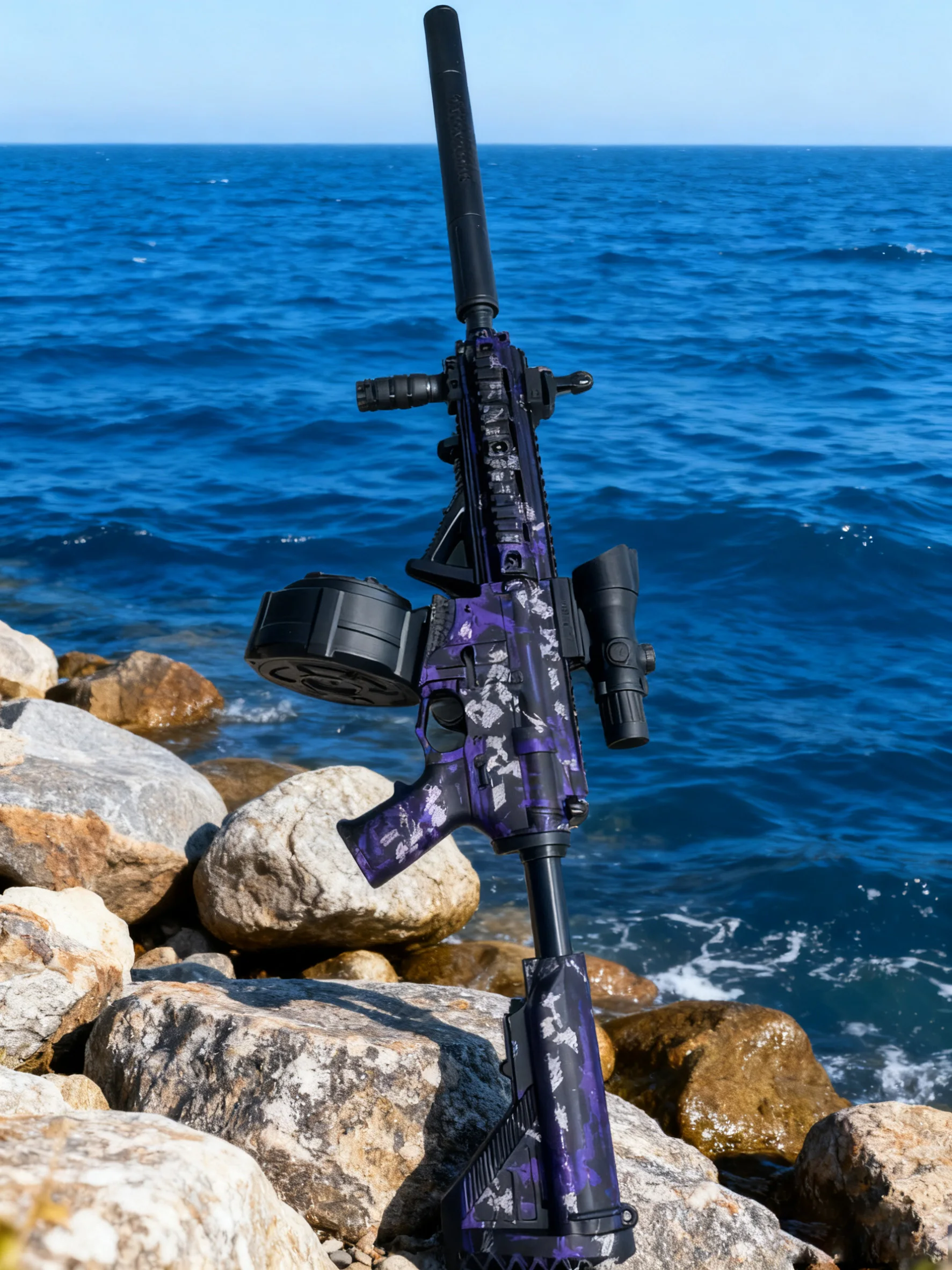 Pro Grade M416 Gel Blasters In Premium Purple Black Auto Electric Long Range Gel Ball Blaster Gun Toy Ultimate Gift For Adults