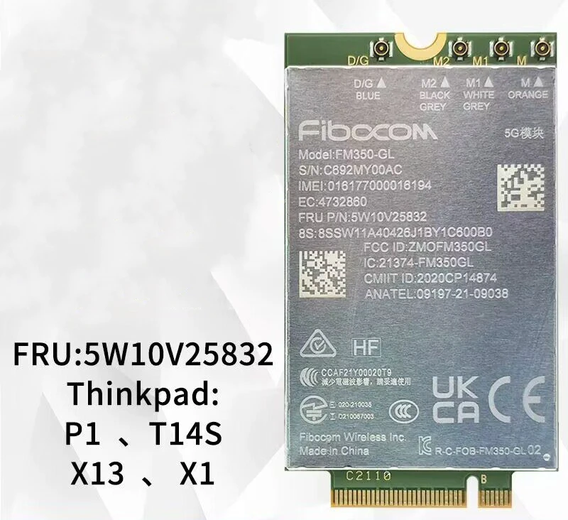 

For Lenovo FM350-GL T14s P1 X13 Gen3 X1 5G module FRU: 5W10V25832