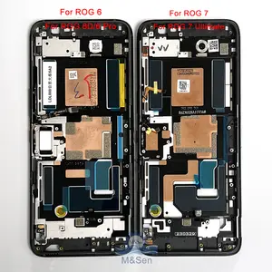 Bilashmart Amoled Original Asus ROG 6 Phone 6 6D AI2201C LCD Display Screen+Touch Panel Digitizer Asus ROG 7 Rog7 Phone 7D Frame