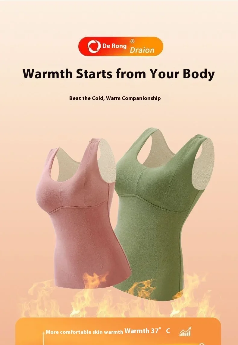 

Осенне-зимний флисовый терможилет для женщин, утолщенный и теплогенерирующий базовый слой, бесшовная внутренняя одежда, теплое нижнее белье.