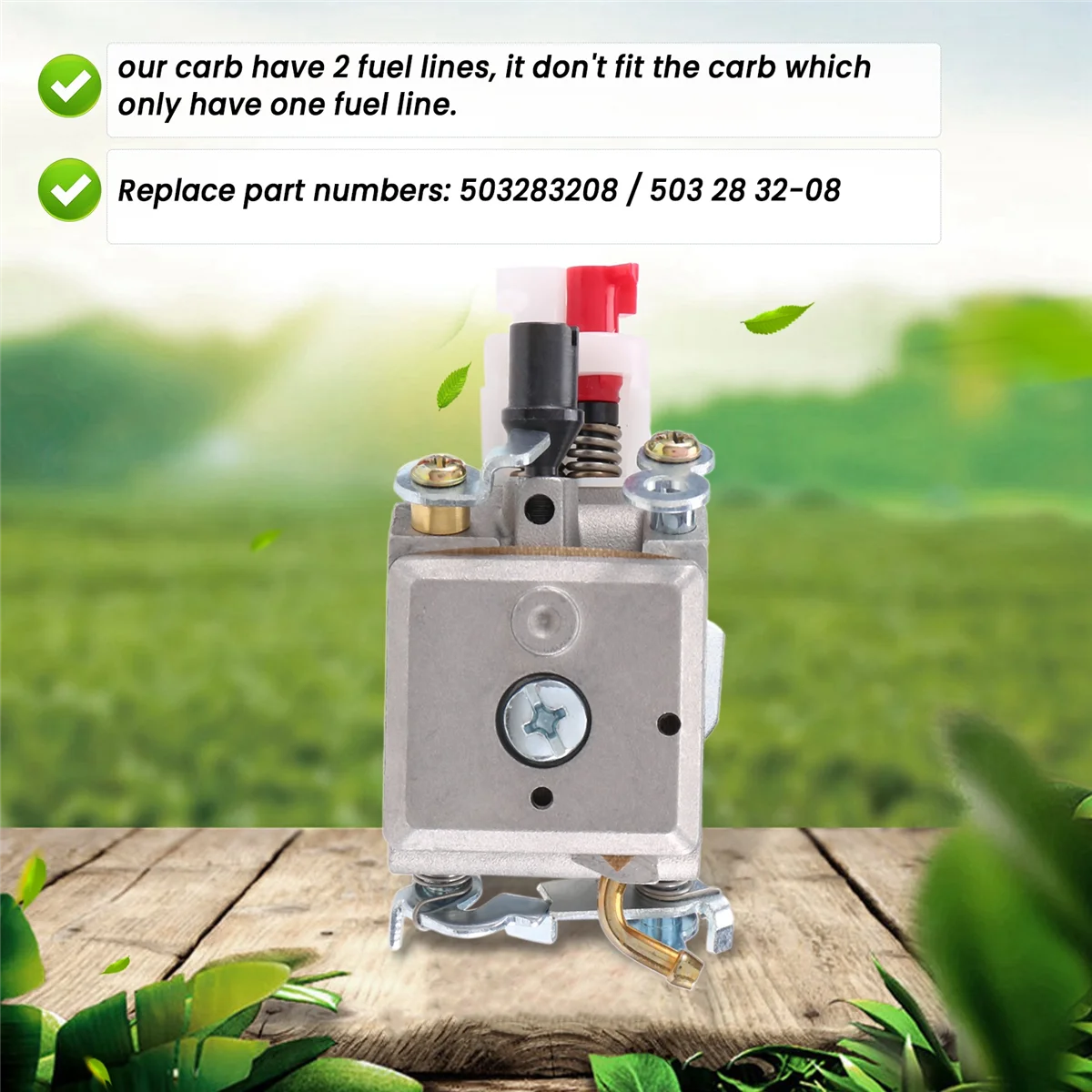 Husqvarna用キャブレター、チェーンソー部品、340、345、346、350、353、503283208、503283208、