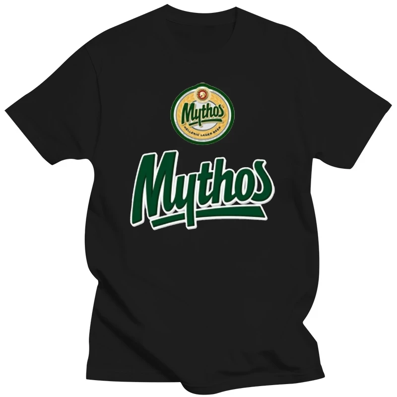 New MYTHOS GREEK BEER LOGO BLACK WHITE T-SHIRT SIZE S - 3XL MAN Tee-SHIRT  unisex summer cotton t shirts