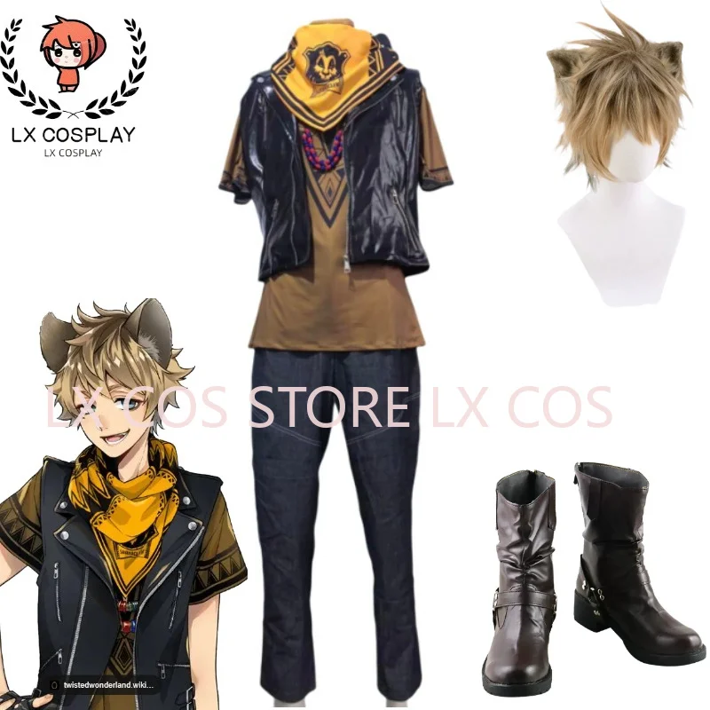 Twisted Wonderland Lion King Savanaclaw Dorm Ruggie Dorm Uniform Cosplay Costume Set with Accessories Halloween Custom Size