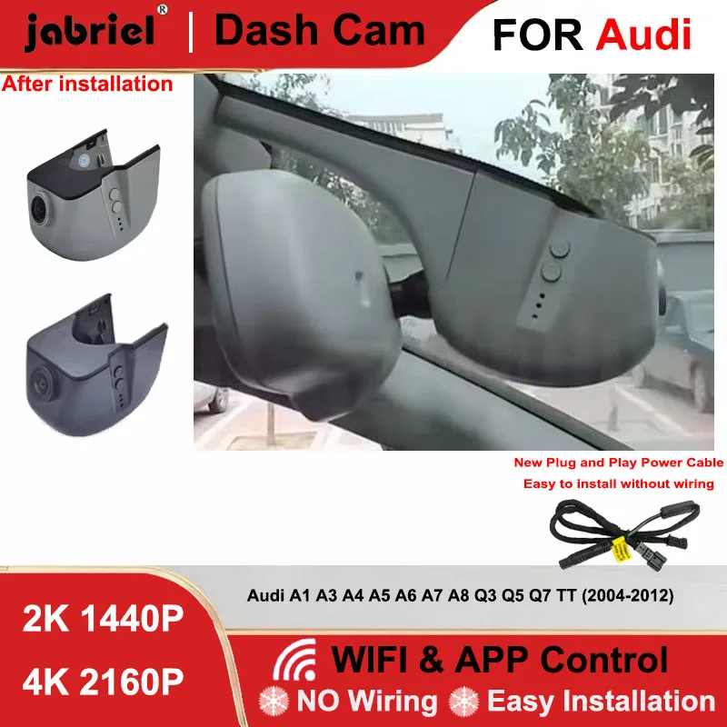 

Видеорегистратор Jabriel 2K 4K Wi-Fi для Audi A1 A3 A4 A5 A6 A7 A8 Q3 Q5 Q7 TT 2004-2012 годов выпуска