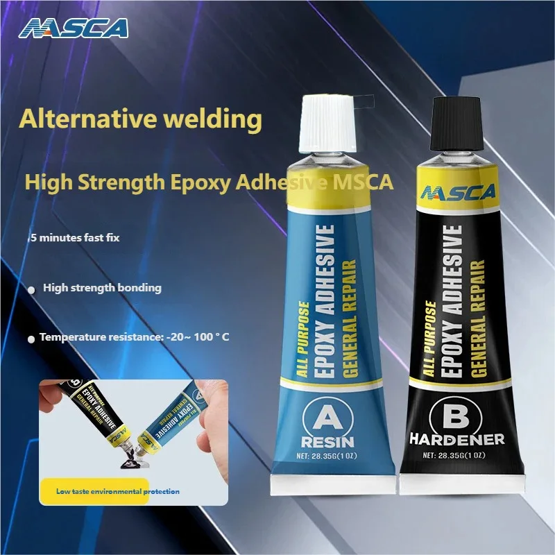 All Purpose Epoxy AB Glue 5-6 Minutes Fast Cure High Strength Adhesive for Metal Wood Ceramic Glass