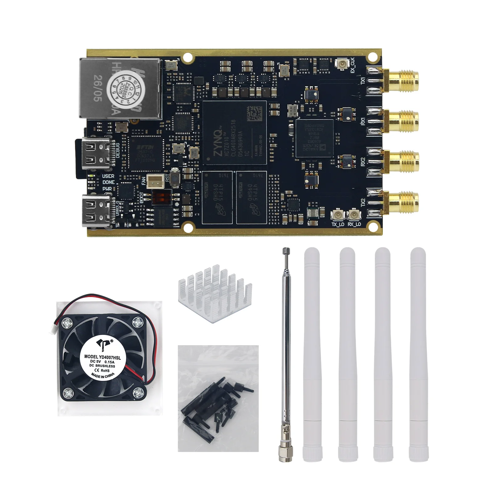 HamGeek 70MHz-6GHz 7010-SDR AD9363 SDR Software Defined Radio Entwicklungsboard mit Kühlkörper für Pluto SDR MATLAB – Detail 1