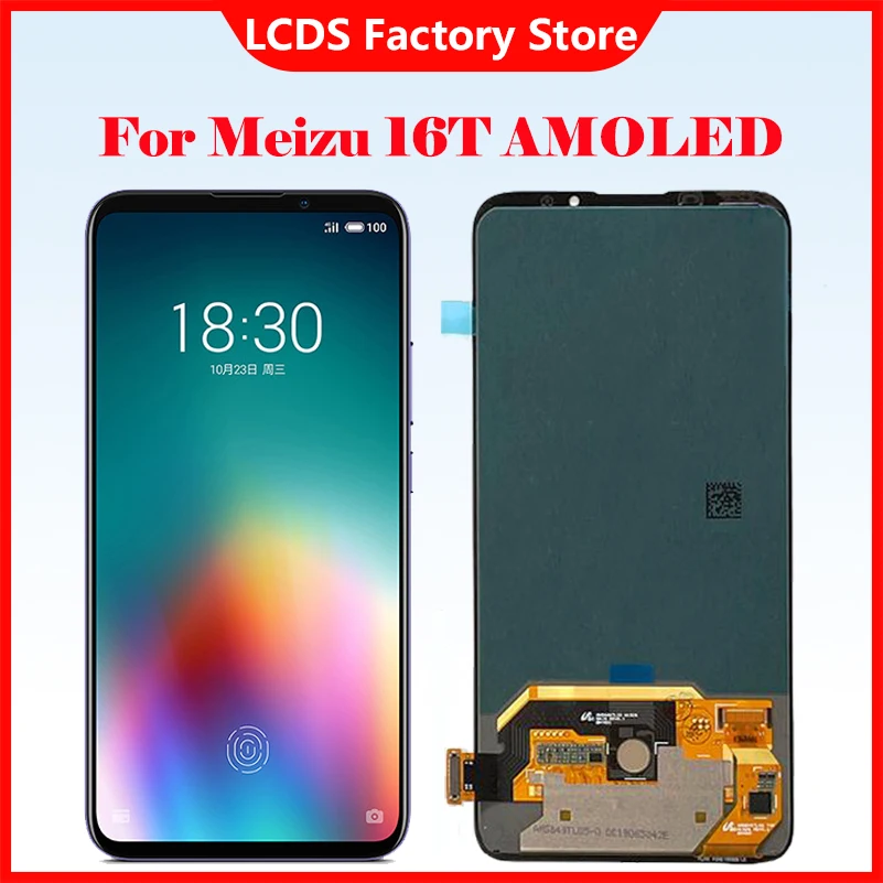 

Original 6.5 inches Super AMOLED For Meizu 16T 16t LCD Display Screen Touch Panel Digitizer Replacement Parts With fingerprint