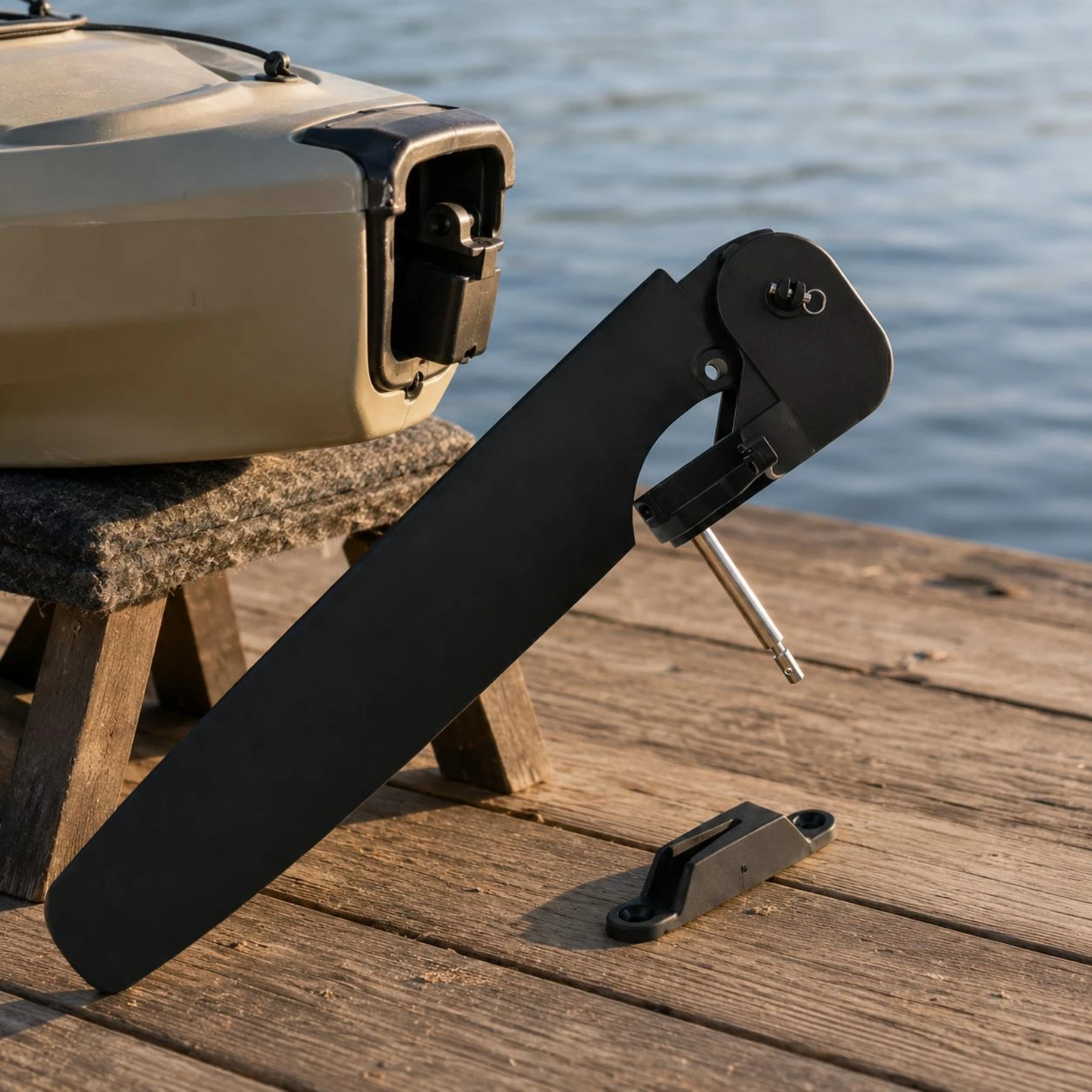 Kayak Stern Rudder Stainless Steel Kayak Steering Controller Watercraft Gear Dark Water Sports Hardware Lightweight